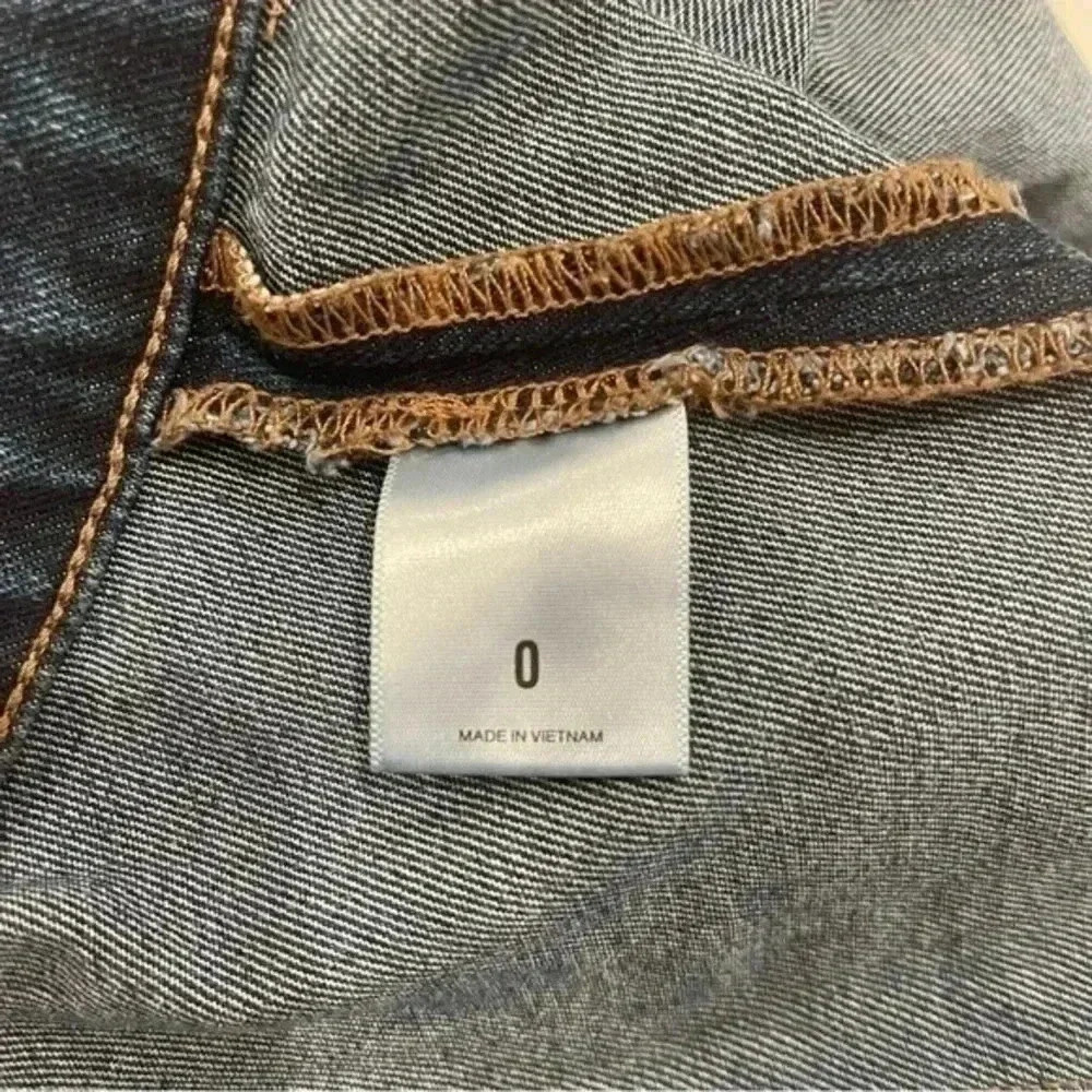 Express‎ Medium wash button front slim Jean overalls - Picture 6 of 9